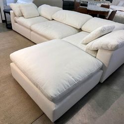 Nixon cloud white sofa cloud rh 🪶 cushions 🛋 performance fabric new