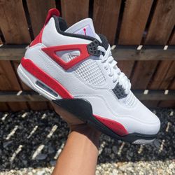 Jordan 4 Red Cement (Size 5.5Y, 6Y, 6.5Y, 7Y, 9.5, 10, 10.5, 11)