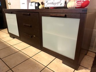 Solid Wood Credenza TV Stand