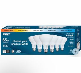 Brand New Costco Feit Electric 65W Replacement 5-CCT LED BR30 Bulbs