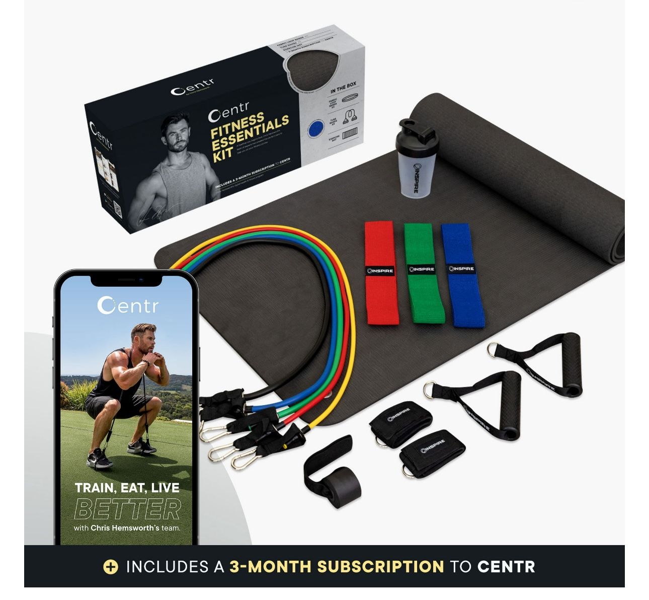 Centr by Chris Hemsworth Fitness Essentials Kit Home Workout Equipment
