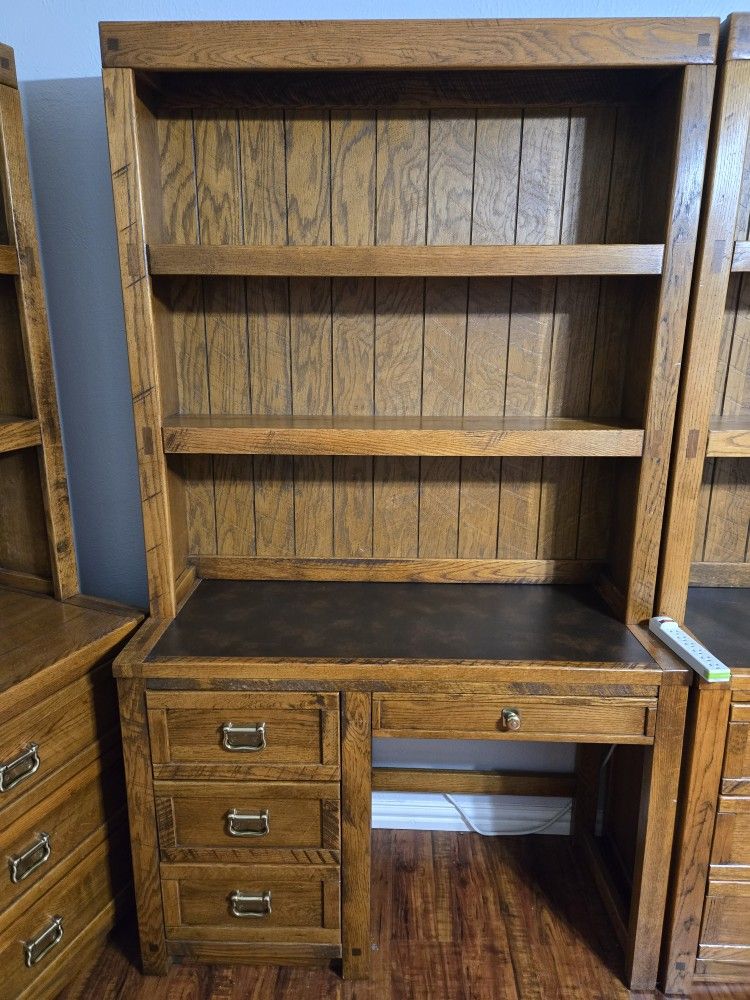 Solid Wood Writting Table & Book Shelve.
