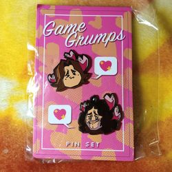 Game Grumps Heart Love From Live Tour 2019 Enamel Pin Set