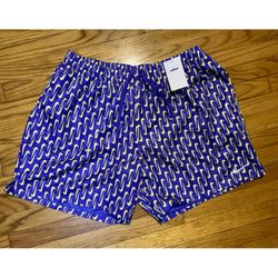 Nike Swim Volley Shorts 7" Swoosh Link Blue Yellow Lined Men’s sz 3XL NEW! 