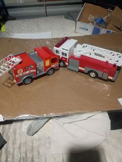 Toy firetrucks M&M collectible and tonka truck