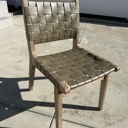 Set of 8 Leather Pottery Barn Dining Chairs