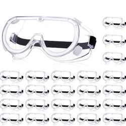 20+ lab saftey goggles, clear, brand new in box 
