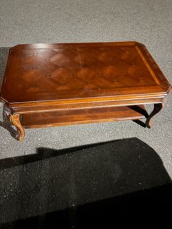 Solid wood coffee table