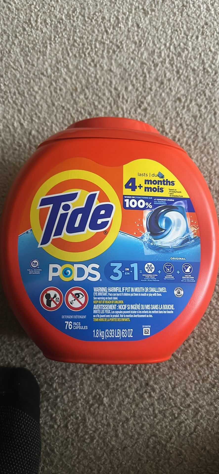 Tide detergent (76 pods) $25 dollars