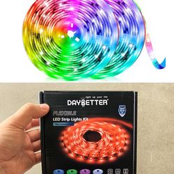 Brand New $12 (DAYBETTER) 32FT Led Strip Light Kit Flexiable 3M Tape, RGB Multi Color Changing, 44 Key Remote 