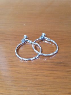 SILVER CUT HOOPS