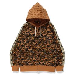 Bape X Mcm Camo Hoodie Size L 