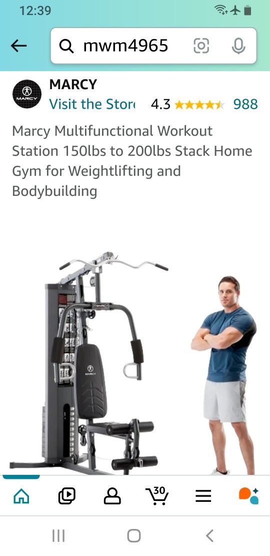 Like New! Home Gym Weight Machine Marcy MWM-4965