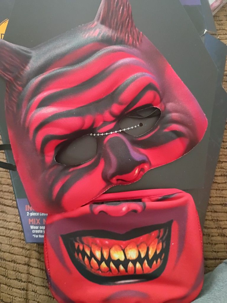 DEMON Halloween Face Mask Set