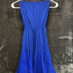 Blue Tube Top Dress