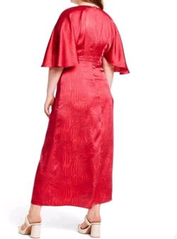 open lace back dress Red Dress Shirt with White Collar and Cuffs