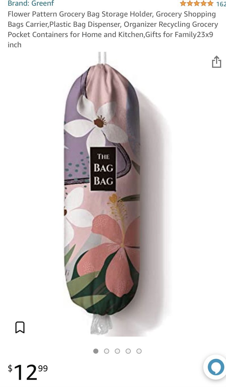 Tie Dye Grocery Bag Storage Holder | Organizer