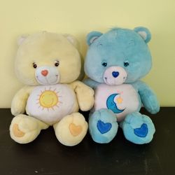 PAIR OF JUMBO CARE BEARS - 2002
