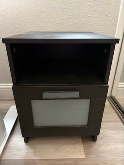 Black Ikea Brimnes Nightstand
