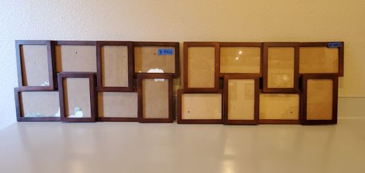 2 sets of brown frames each has 8- 4x6in