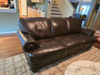 Genuine brown leather Sofa and Recliners,