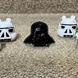 Star Wars Angry Birds Darth Vader & Storm Troopers Trooper Pig Figures lot of 5