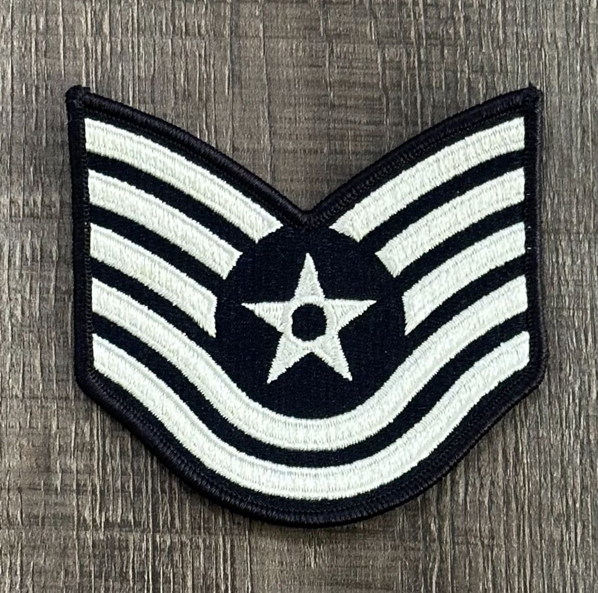 New USAF Air Force Small TSgt E-6 Blues Rank Patch