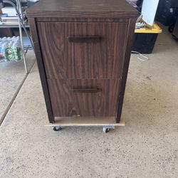 2 Drawer Wood File Cabinet 