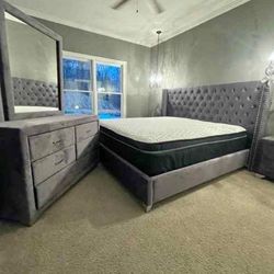 🎂VELVET BEDROOM SET WITH FREE DELIVERY! QUEEN BEDROOM SET $995!!..KING BEDROOM SET $1045!