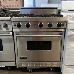 Viking 30”Wide Gas Range Stove In Stainless Steel 4Burners 