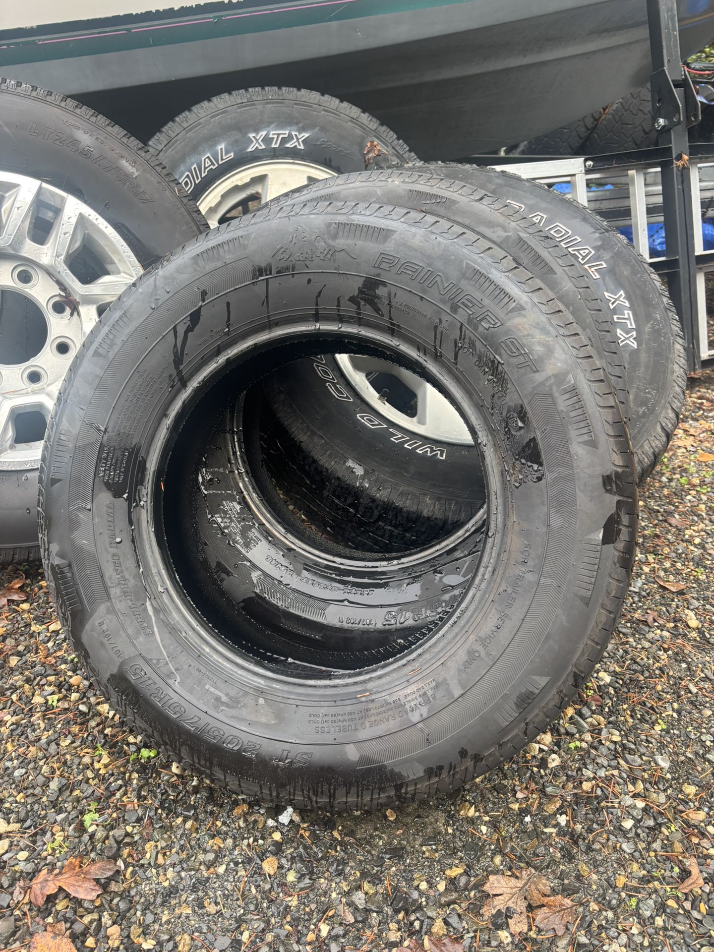 Brand new travel, trailer tires