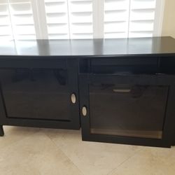 TV ENTERTAINMENT CENTER CABINET FURNITURE BLACK