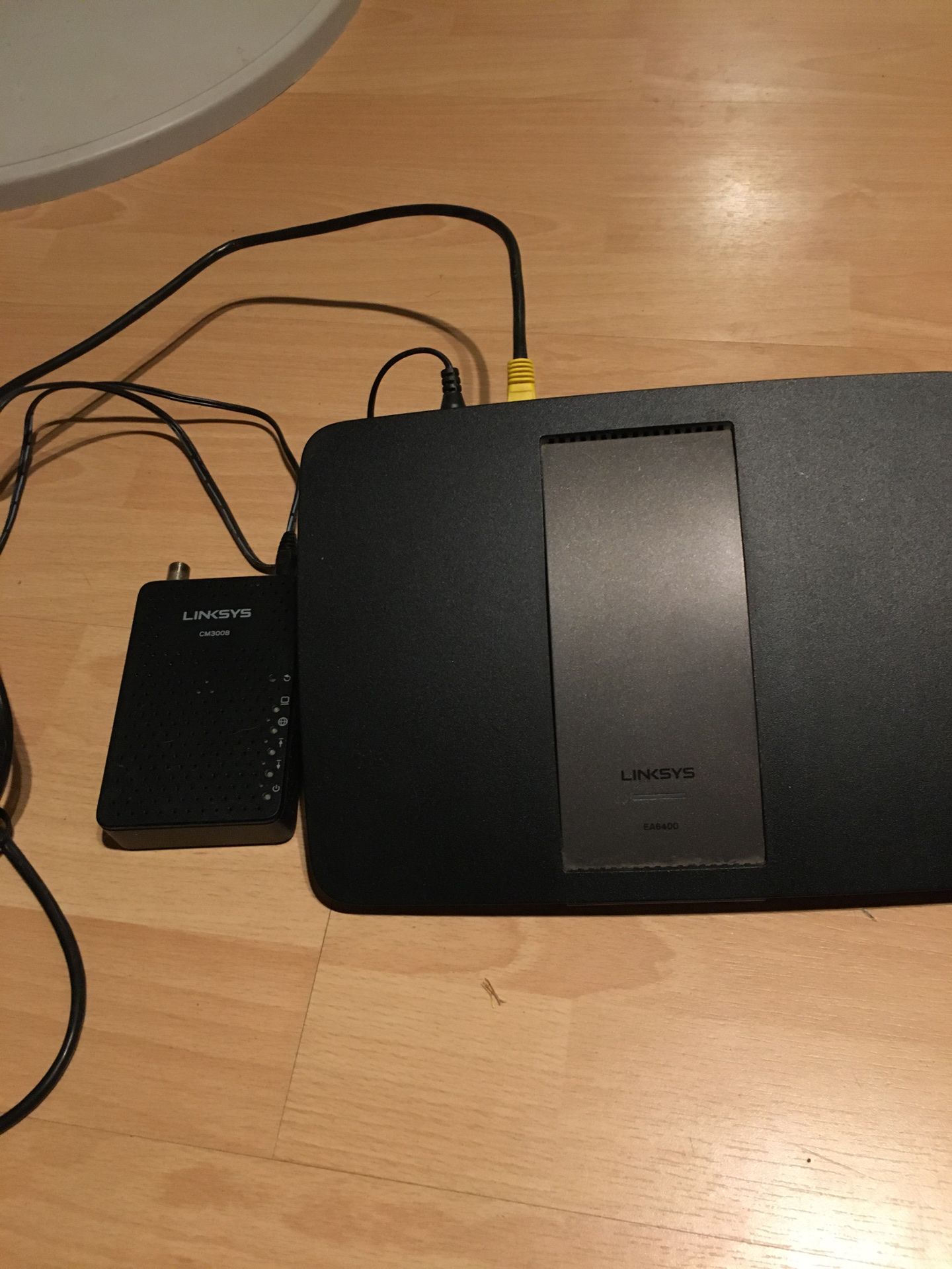 Linksys modem and router