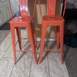 Orange Bar Stools