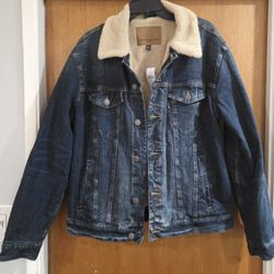 Men's American Eagle Flex Denim Stretch Jacket Sherpa XL 