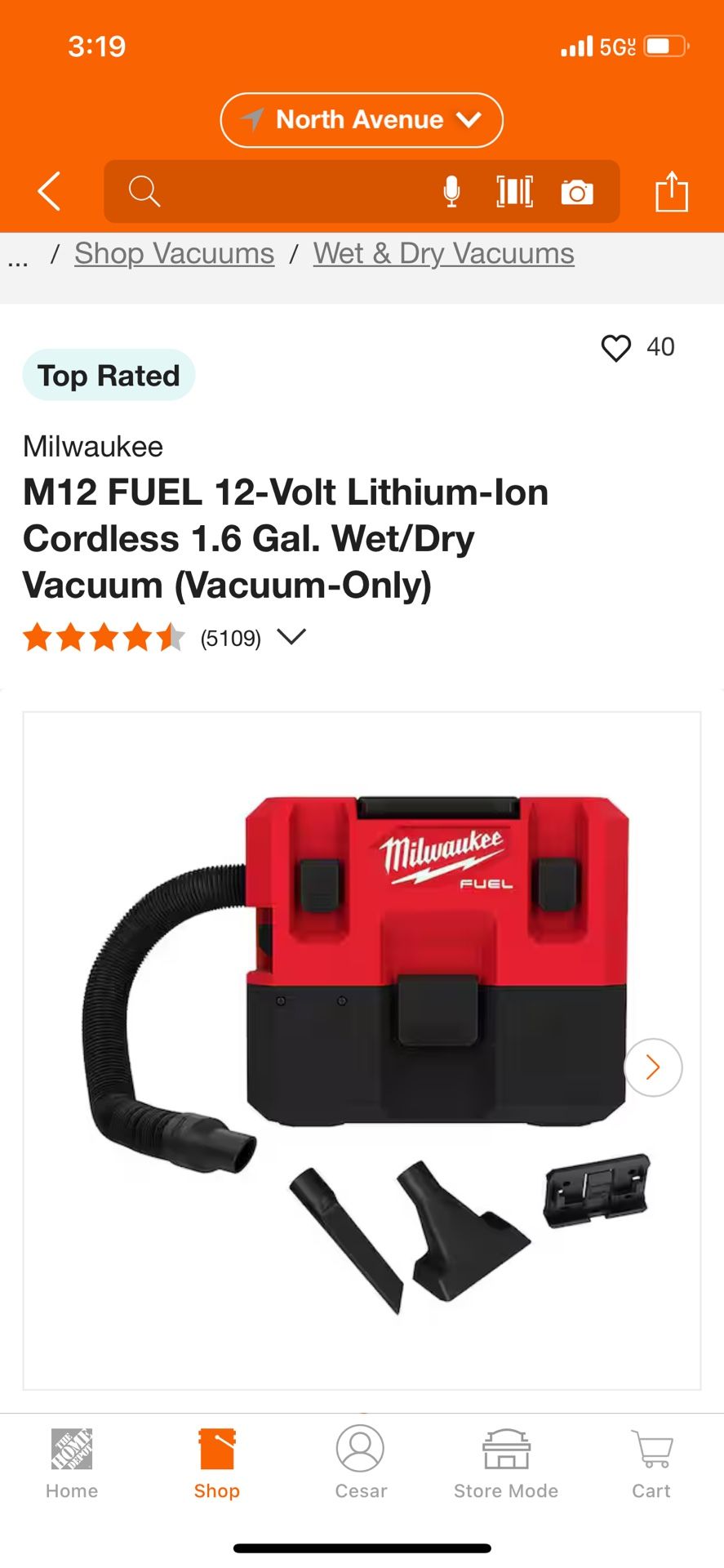Milwaukee M12 Vacuum