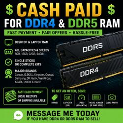 CASH PAID FOR DDR4 & DDR5 RAM – Fast Payment! 💰