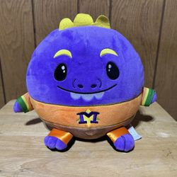 Fiesta Gumballs Munch Stuffed Plush Toy Superhero Purple Embroidery Sitting 8.5”