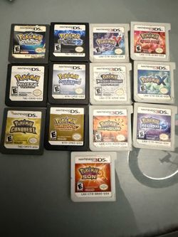 Pokémon Nintendo DS & 3DS Game Cartridge Lot (13 Games)