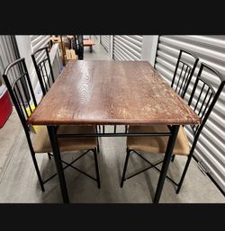 Vintage style dining table set with 4 chairs