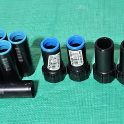 NEW Rainbird/Dig Irrigation 1/2" Compression Couplings (.71 O.D.) & End Cap Plugs (.71 & .70 O.D.)