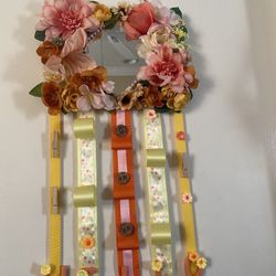  Girls’ Barrettes, Tiaras And Pins Hanger (hand made)