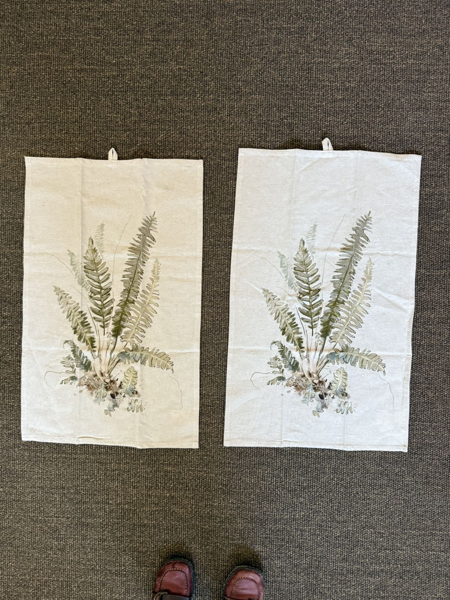 X2 Organic Linen, Cotton Tea Towels Foliage