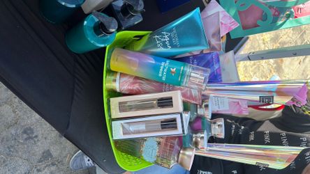 Bath and body Works, and Victoria’s Secret body lotion, and perfume