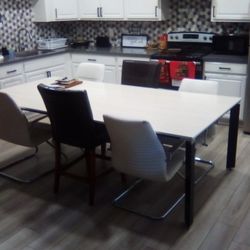 Large Table With Six Chairs And A Love Couch Bundle Deal Moving Out Have To Get Rid Of It It Doesn't Fit In My New Place