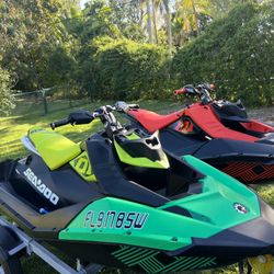 ( TWO ) 2021 SeaDoo Spark Trixx With Trailer