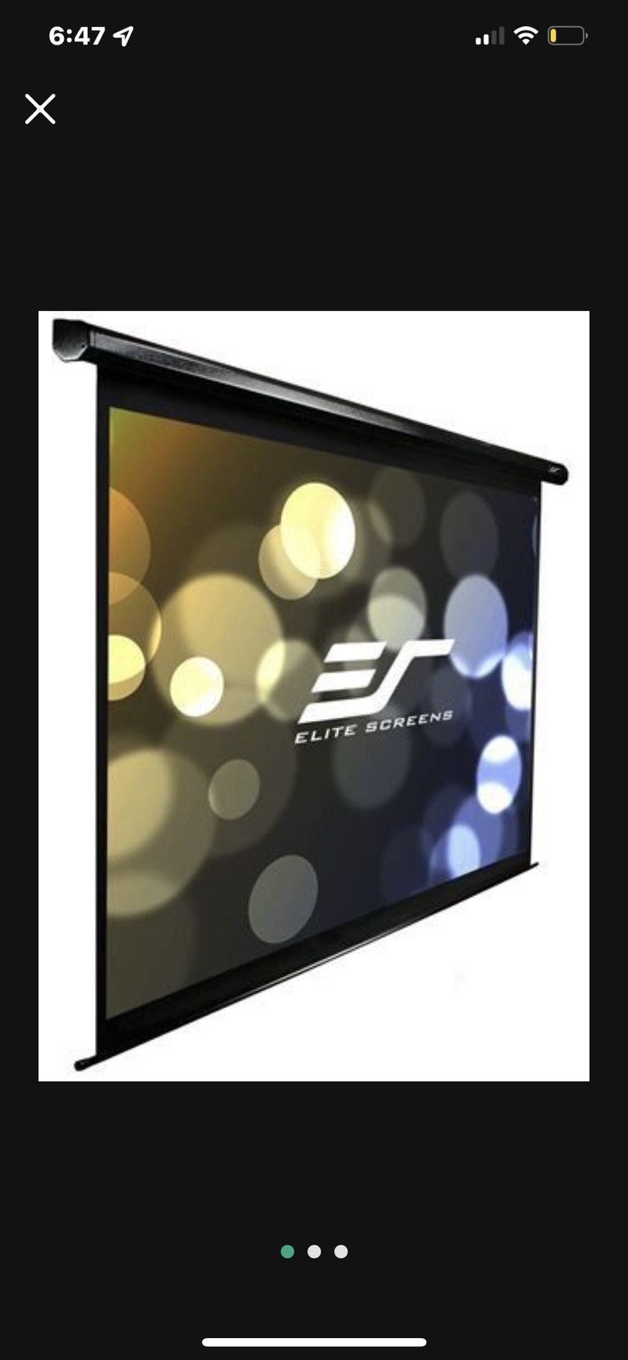 Elite Screens Electric100H Spectrum Ceiling/Wall Mount Electric Projection Screen MSRP: $349.99