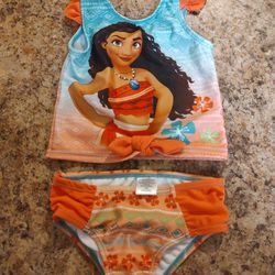 Disney Princess Moana Baby Girl 
Bathing Suit 2 Piece Bikini Swimsuit
18 M

32st & Greenway 