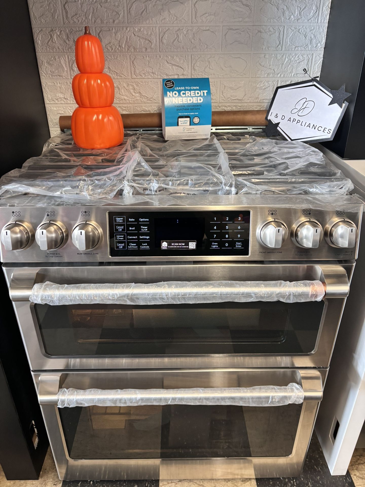 Café Double Oven Gas Range in Stainless Steel