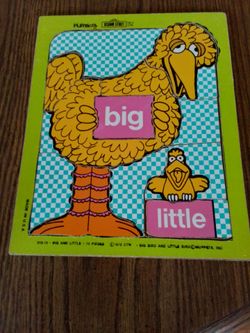 Plays Kool Big Bird and Little Bird_ Vintage Wooden Puzzle Sesame Street